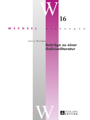 cover image of Beitraege zu einer Galizienliteratur
